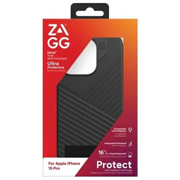 ZAGG Denali Snap Kickstand - θήκη για Apple iPhone 15 Pro - Μαύρο 5