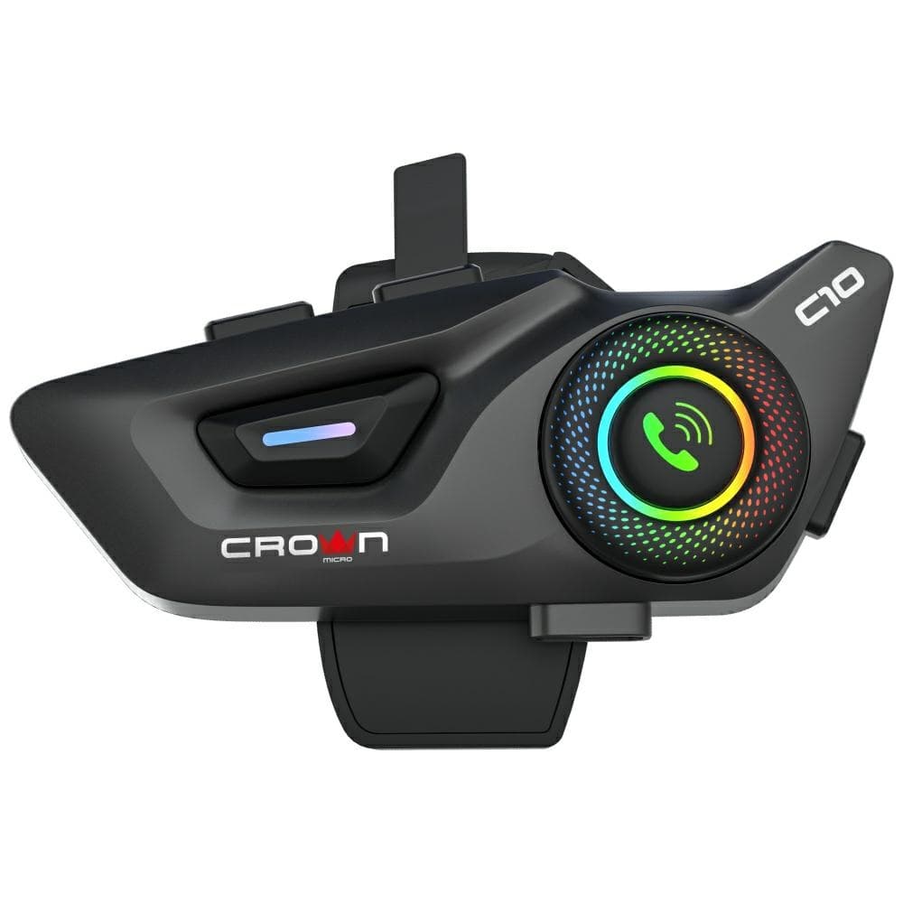 Ενδοεπικοινωνία μοτοσικλέτας Crown C10 Bluetooth 5.3 μαύρο