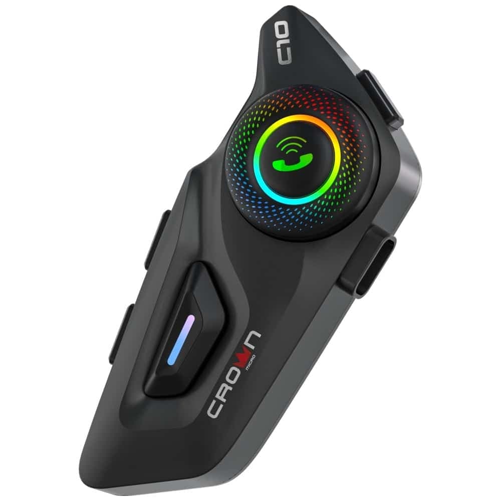 Ενδοεπικοινωνία μοτοσικλέτας Crown C10 Bluetooth 5.3 μαύρο 4