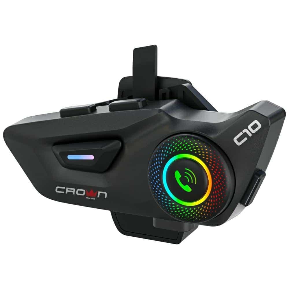 Ενδοεπικοινωνία μοτοσικλέτας Crown C10 Bluetooth 5.3 μαύρο 7