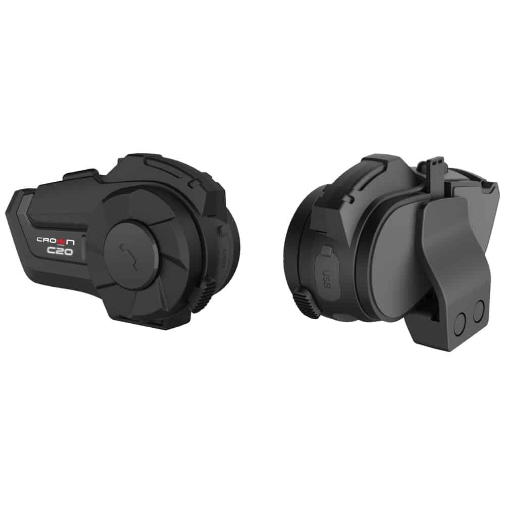 Ενδοεπικοινωνία μοτοσικλέτας Crown C20 Bluetooth 5.1 μαύρο 4
