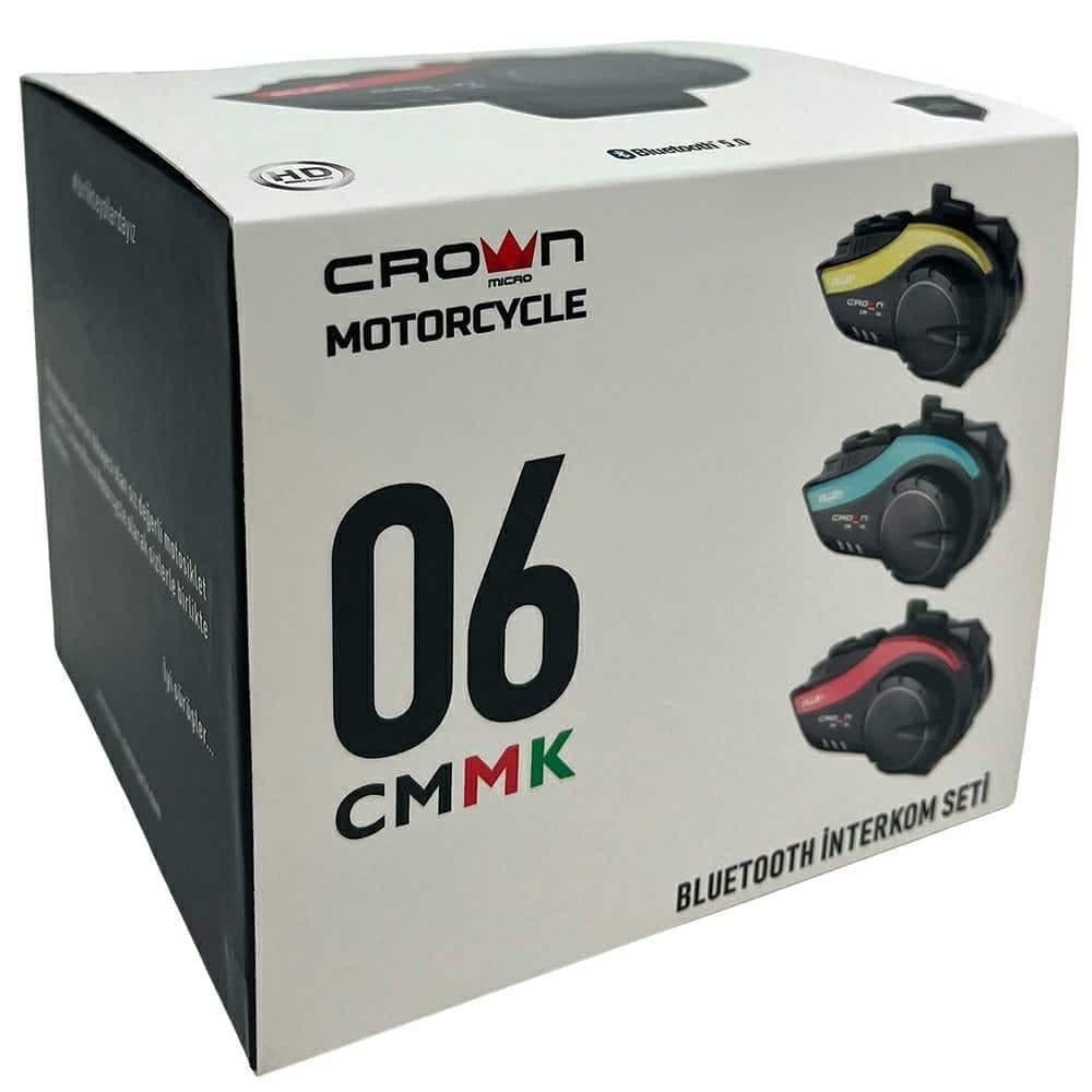 Ενδοεπικοινωνία μοτοσικλέτας Crown CMMK-06 Bluetooth 5.0 μαύρο 3