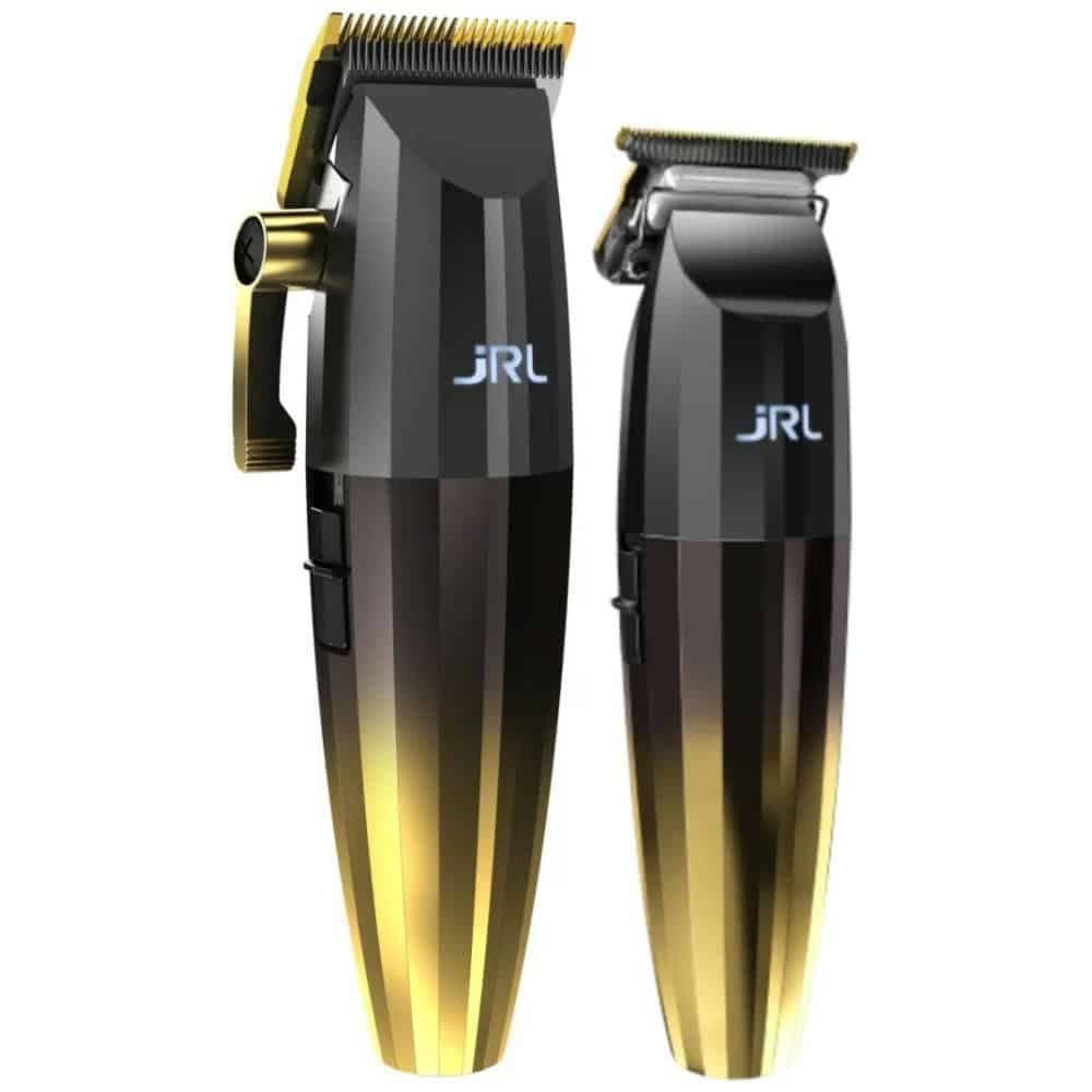 Σετ 2 σε 1 κουρευτική μηχανή JRL Fresh Fade + τρίμερ Fresh Fade με σταθμό φόρτισης σε χρυσό χρώμα
