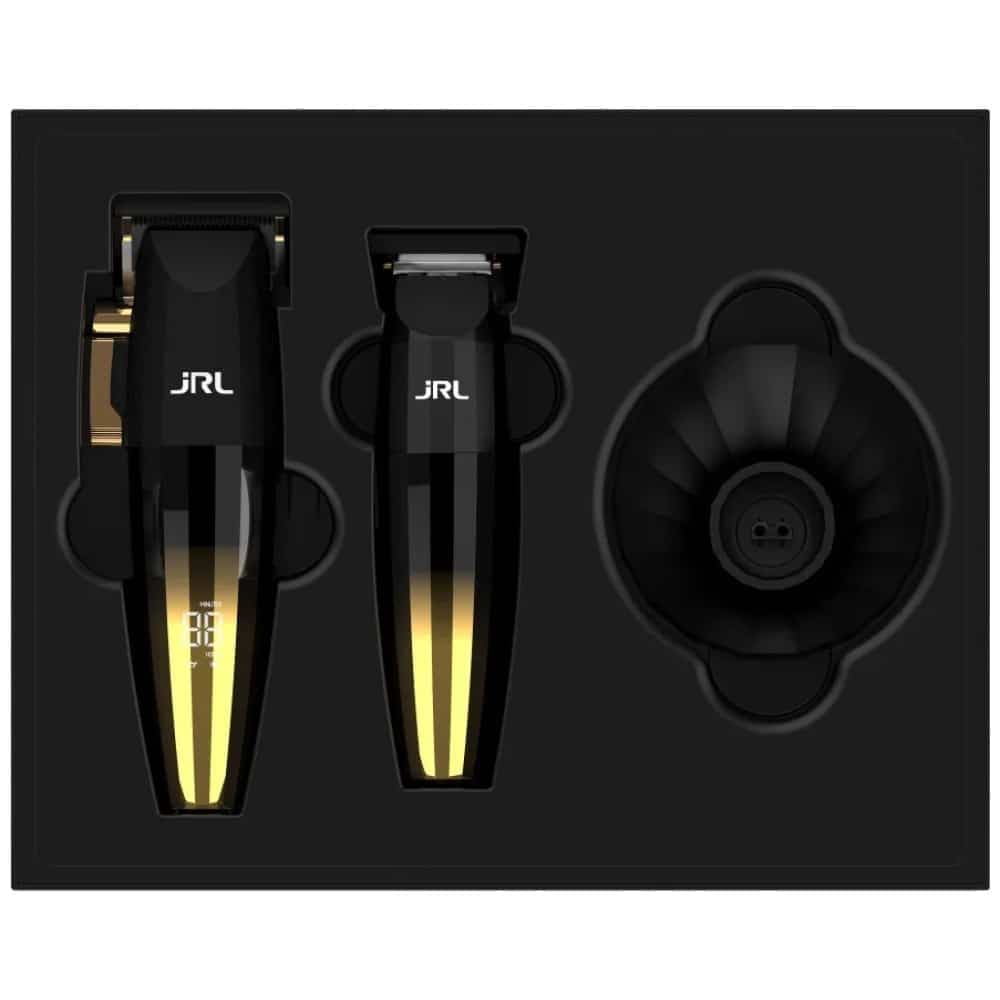 Σετ 2 σε 1 κουρευτική μηχανή JRL Fresh Fade + τρίμερ Fresh Fade με σταθμό φόρτισης σε χρυσό χρώμα 3