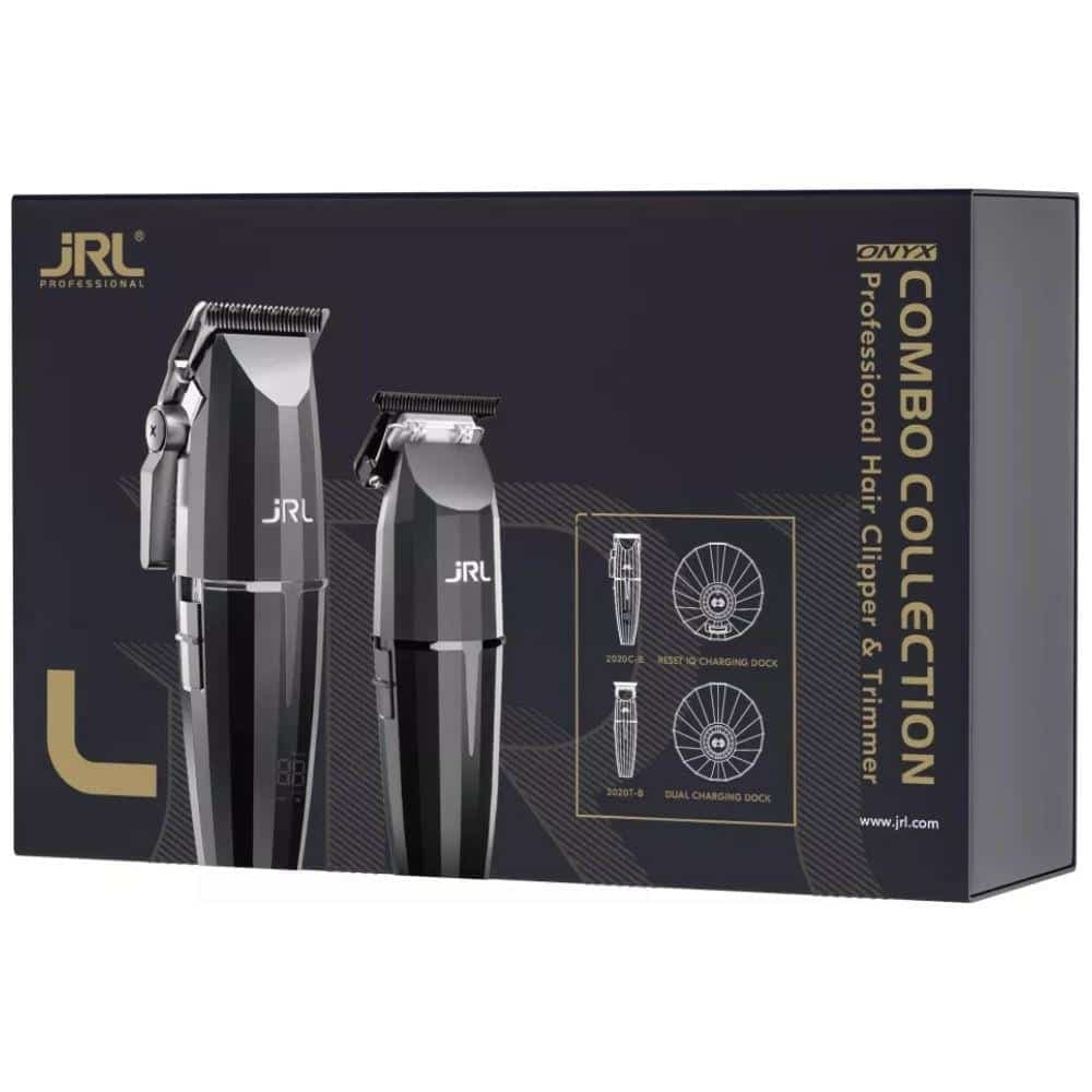 Σετ 2 σε 1 JRL Onyx Clipper + Trimmer Onyx με δύο σταθμούς φόρτισης, μαύρο 9