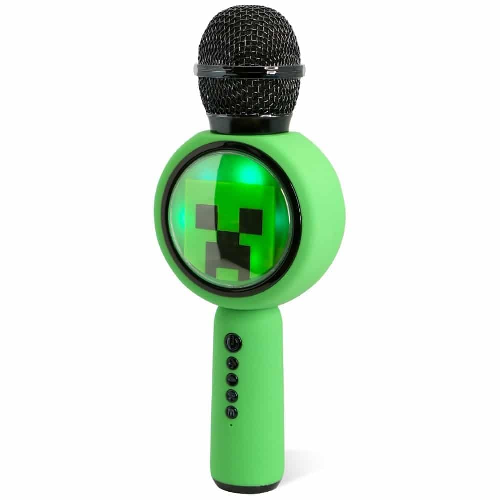 Μικρόφωνο καραόκε LED με ασύρματο ηχείο OTL Minecraft Creeper 4