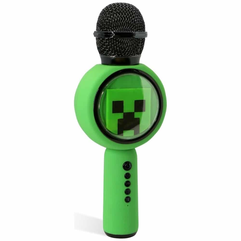 Μικρόφωνο καραόκε LED με ασύρματο ηχείο OTL Minecraft Creeper 5
