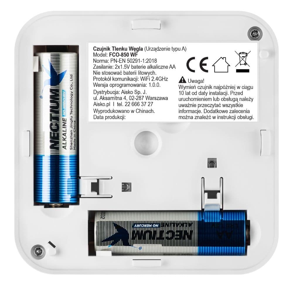 Ανιχνευτής μονοξειδίου του άνθρακα Firesco FCO-850 WF Wi-Fi Tuya Smart Life 4