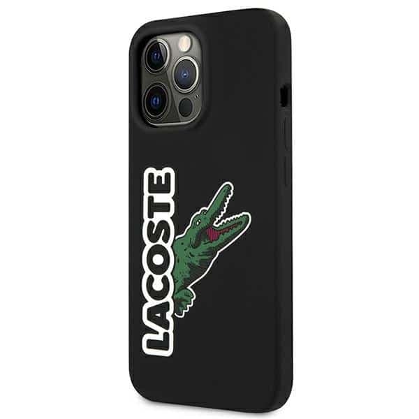 Lacoste LCHC13XSHK iPhone 13 Pro Max 6,7" μαύρη σκληρή θήκη με κεφαλή σιλικόνης σε σχήμα κροκόδειλου 2