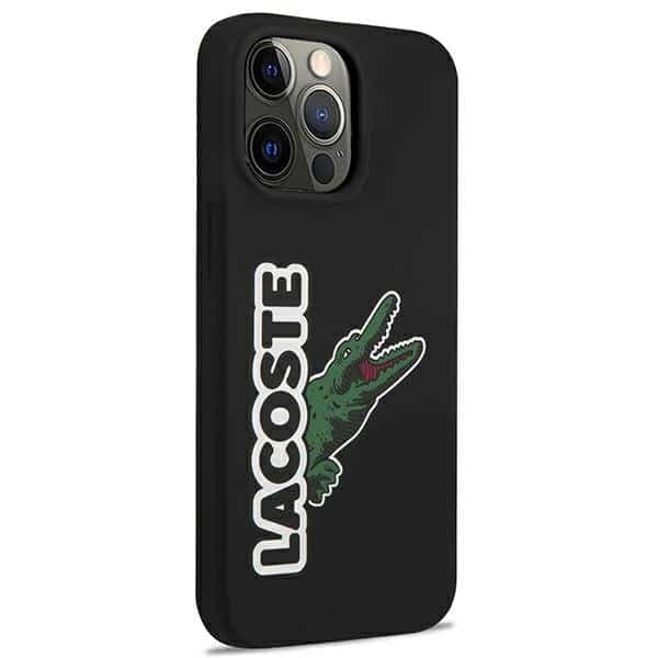 Lacoste LCHC13XSHK iPhone 13 Pro Max 6,7" μαύρη σκληρή θήκη με κεφαλή σιλικόνης σε σχήμα κροκόδειλου 4