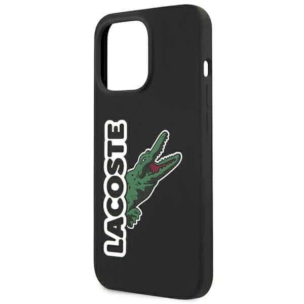 Lacoste LCHC13XSHK iPhone 13 Pro Max 6,7" μαύρη σκληρή θήκη με κεφαλή σιλικόνης σε σχήμα κροκόδειλου 6