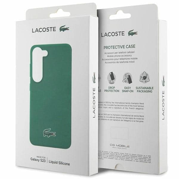 Σκληρή θήκη Lacoste LCHCS23SSLON S23 S911 σε πράσινο χρώμα με σιλικόνη 8