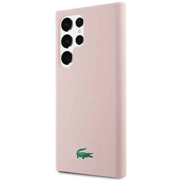 Lacoste Σιλικόνη Κροκοδείλου Λογότυπο - θήκη για Samsung Galaxy S23 Ultra - Ροζ 2