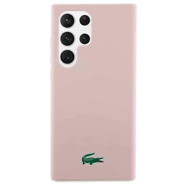 Lacoste Σιλικόνη Κροκοδείλου Λογότυπο - θήκη για Samsung Galaxy S23 Ultra - Ροζ 3