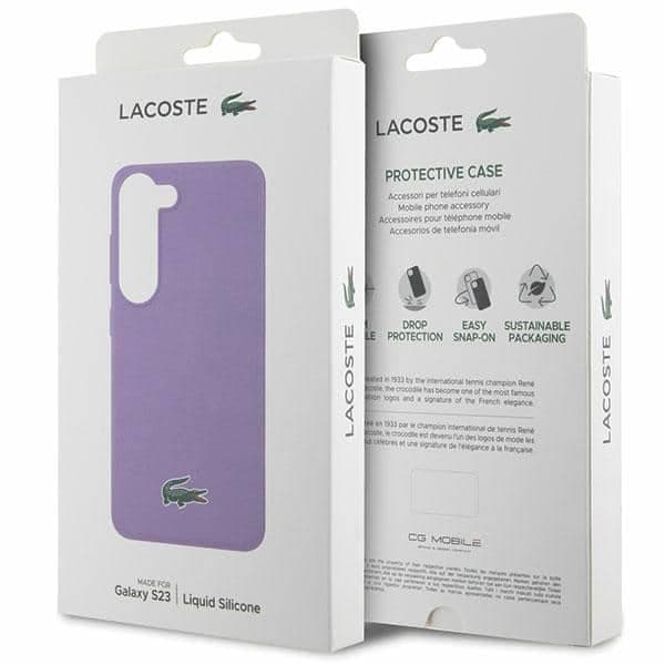Σκληρή θήκη Lacoste LCHCS23SSLOU S23 S911 μωβ/λεβάντα με σιλικόνη 8