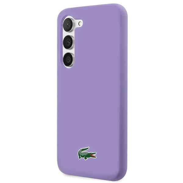 Σκληρή θήκη Lacoste LCHCS23SSLOU S23 S911 μωβ/λεβάντα με σιλικόνη 2
