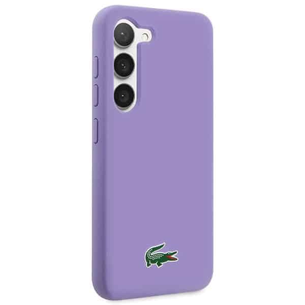 Σκληρή θήκη Lacoste LCHCS23SSLOU S23 S911 μωβ/λεβάντα με σιλικόνη 4