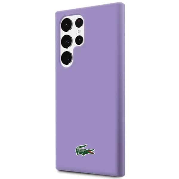 Lacoste Σιλικόνη Κροκόδειλος Λογότυπο - θήκη για Samsung Galaxy S23 Ultra - Μωβ 2