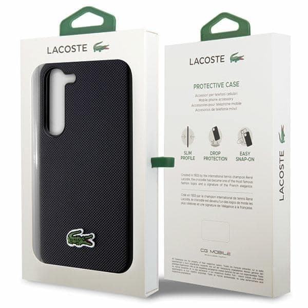 Lacoste Εμβληματικό Μοτίβο Petit Pique - θήκη για Samsung Galaxy S23 - Μαύρο 8