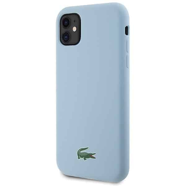 Lacoste LCHMN61SLOLB γαλάζια σκληρή θήκη για iPhone 11 / Xr 6.1" με λογότυπο σιλικόνης Croc και MagSafe 2