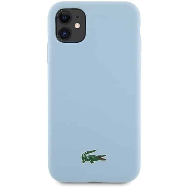 Lacoste LCHMN61SLOLB γαλάζια σκληρή θήκη για iPhone 11 / Xr 6.1" με λογότυπο σιλικόνης Croc και MagSafe 3