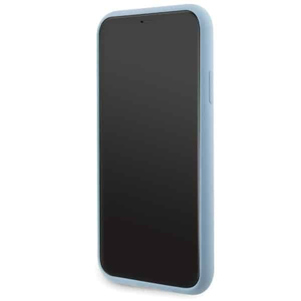 Lacoste LCHMN61SLOLB γαλάζια σκληρή θήκη για iPhone 11 / Xr 6.1" με λογότυπο σιλικόνης Croc και MagSafe 5