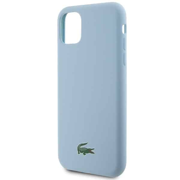 Lacoste LCHMN61SLOLB γαλάζια σκληρή θήκη για iPhone 11 / Xr 6.1" με λογότυπο σιλικόνης Croc και MagSafe 6