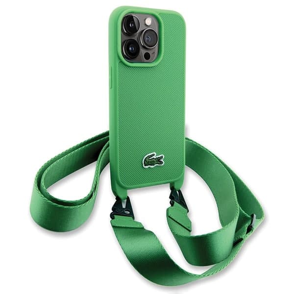 Lacoste LCHCP14LSPVCN Σκληρή θήκη iPhone 14 Pro 6,1" σε πράσινο χρώμα, Iconic Petit Pique, χιαστί 3