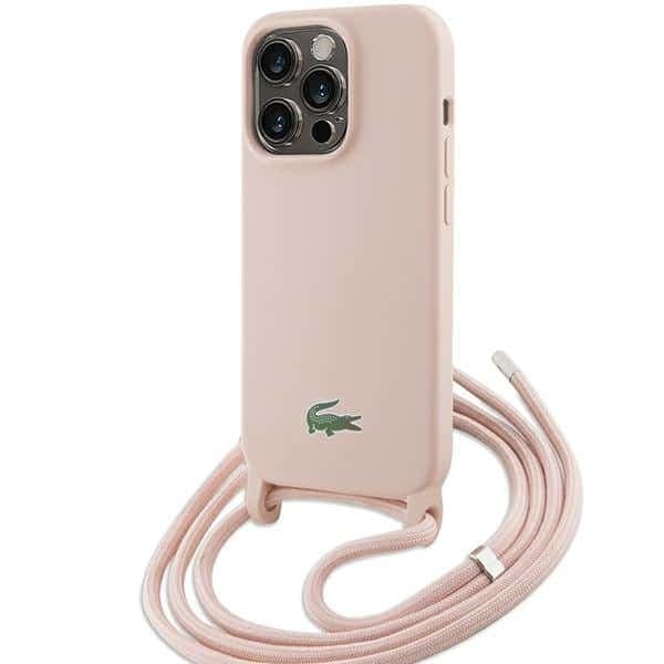 Lacoste Silicone Cord - θήκη για Apple iPhone 15 Pro - Ροζ