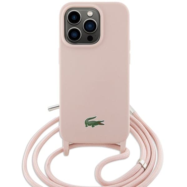 Lacoste Silicone Cord - θήκη για Apple iPhone 15 Pro - Ροζ 2