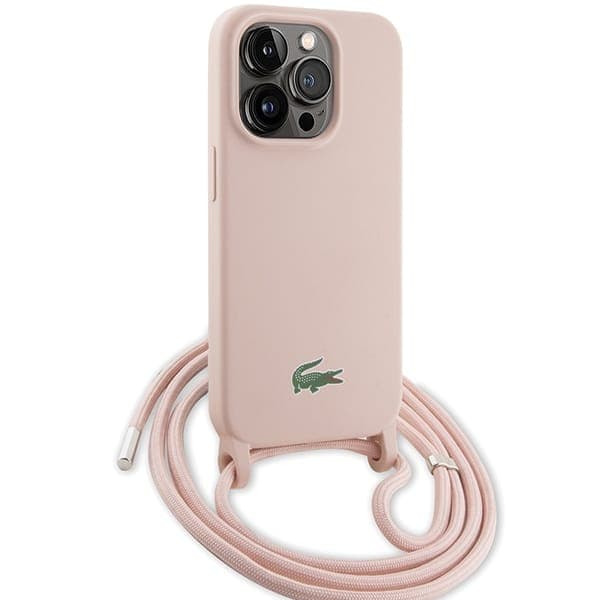 Lacoste Silicone Cord - θήκη για Apple iPhone 15 Pro - Ροζ 3