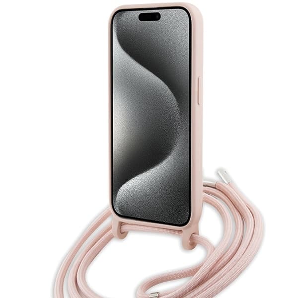 Lacoste Silicone Cord - θήκη για Apple iPhone 15 Pro - Ροζ 4