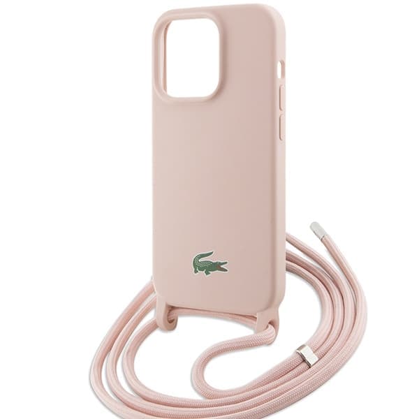 Lacoste Silicone Cord - θήκη για Apple iPhone 15 Pro - Ροζ 5