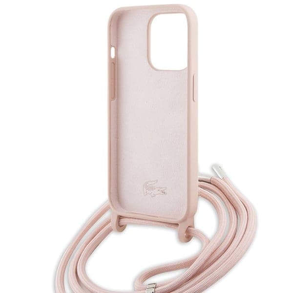 Lacoste Silicone Cord - θήκη για Apple iPhone 15 Pro - Ροζ 6