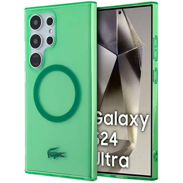 Lacoste Transparent MagSafe - θήκη για Samsung Galaxy S24 Ultra - Πράσινο