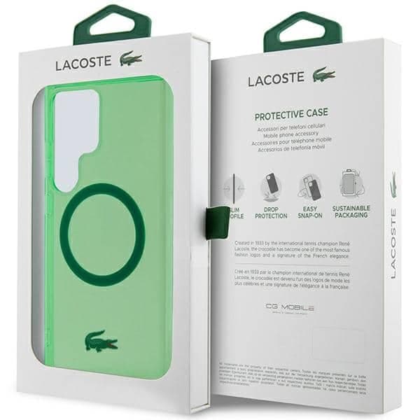 Lacoste Transparent MagSafe - θήκη για Samsung Galaxy S24 Ultra - Πράσινο 8