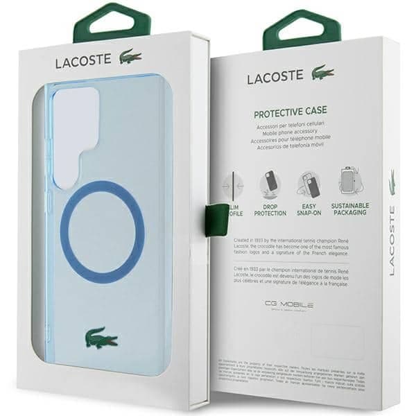 Lacoste Transparent MagSafe - θήκη για Samsung Galaxy S24 Ultra - Μπλε 8