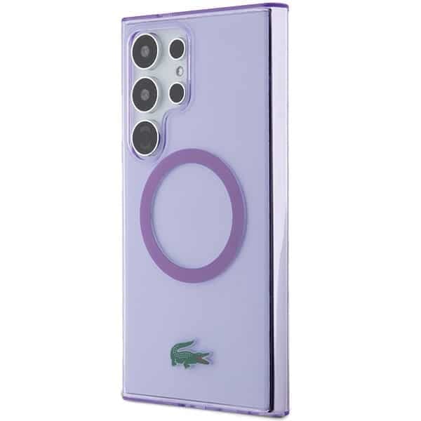 Lacoste Transparent MagSafe - θήκη για Samsung Galaxy S24 Ultra - Μωβ 2