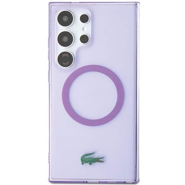 Lacoste Transparent MagSafe - θήκη για Samsung Galaxy S24 Ultra - Μωβ 3