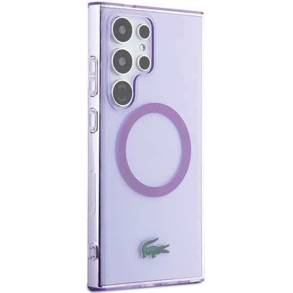 Lacoste Transparent MagSafe - θήκη για Samsung Galaxy S24 Ultra - Μωβ 4