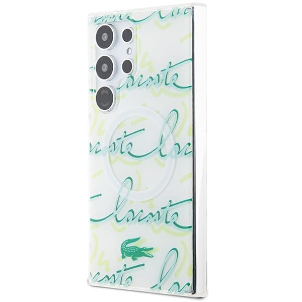 Lacoste Logo Script MagSafe - θήκη για Samsung Galaxy S24 Ultra - Λευκό 2