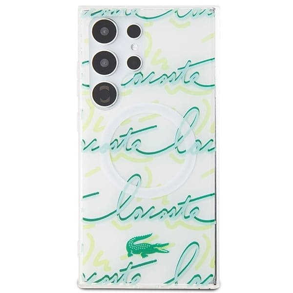 Lacoste Logo Script MagSafe - θήκη για Samsung Galaxy S24 Ultra - Λευκό 3