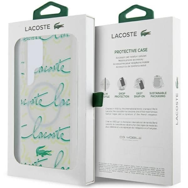 Lacoste Logo Script MagSafe - θήκη για Samsung Galaxy S24 Ultra - Λευκό 8