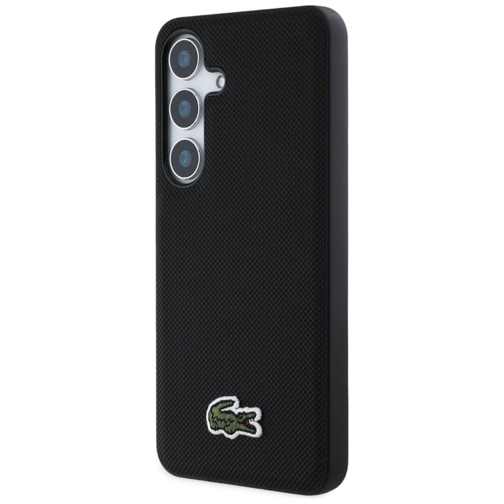 Lacoste Iconic Petit Pique Woven Logo CBDY Strap MagSafe - θήκη για Samsung Galaxy S25 - Μαύρο 2