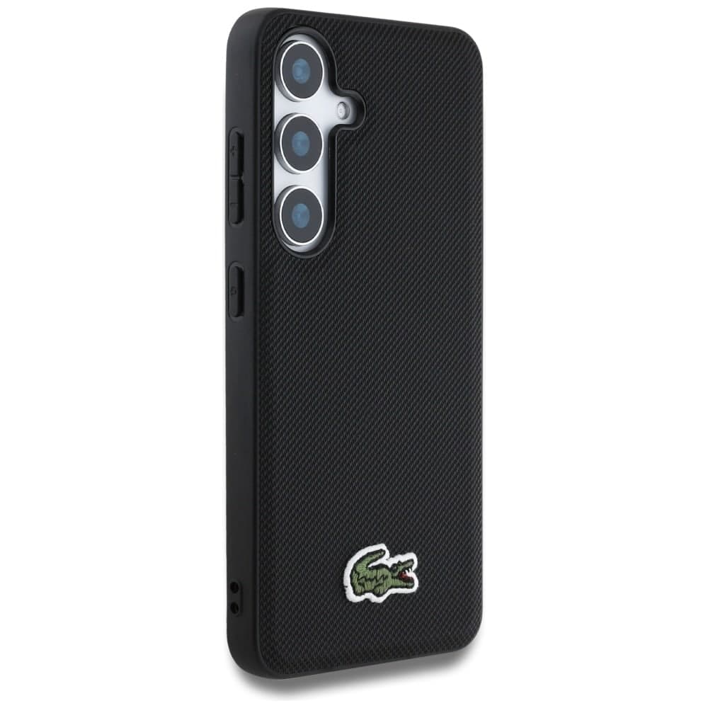 Lacoste Iconic Petit Pique Woven Logo CBDY Strap MagSafe - θήκη για Samsung Galaxy S25 - Μαύρο 4