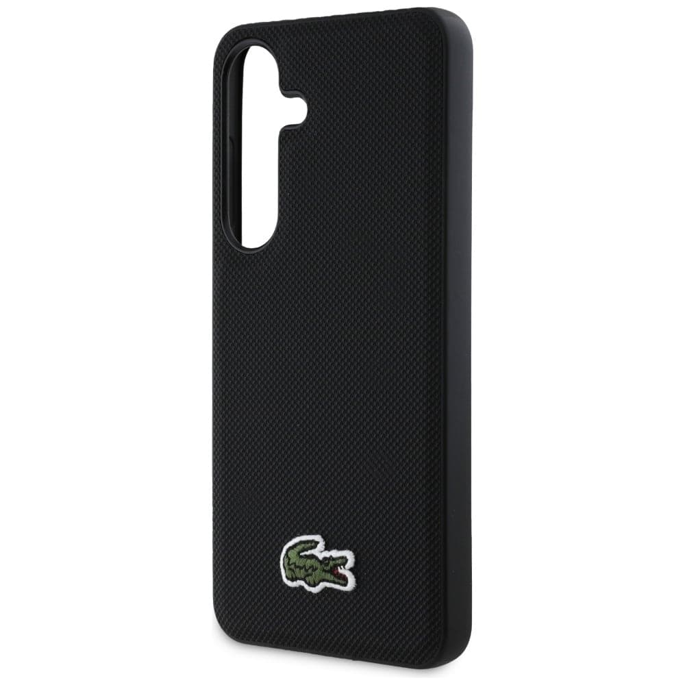 Lacoste Iconic Petit Pique Woven Logo CBDY Strap MagSafe - θήκη για Samsung Galaxy S25 - Μαύρο 6