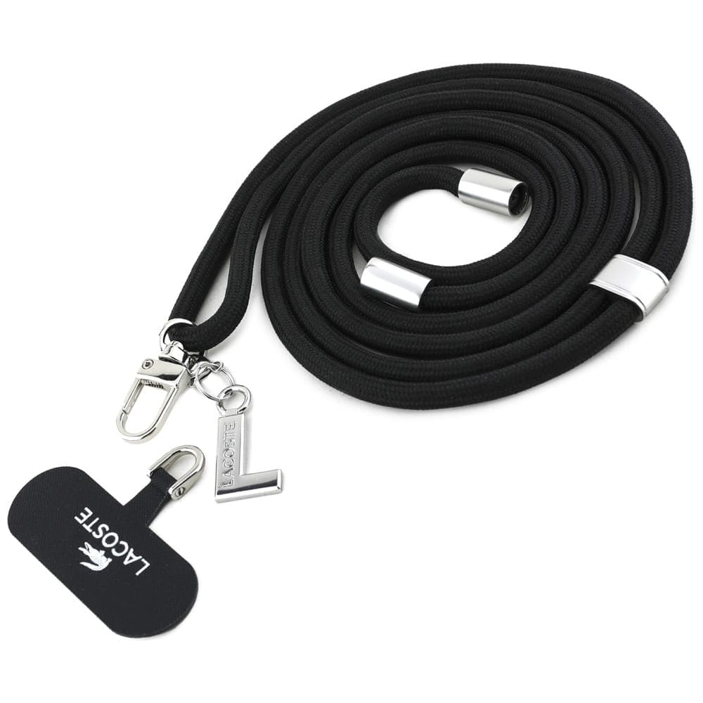 Lacoste Iconic Petit Pique Woven Logo CBDY Strap MagSafe - θήκη για Samsung Galaxy S25 - Μαύρο 8