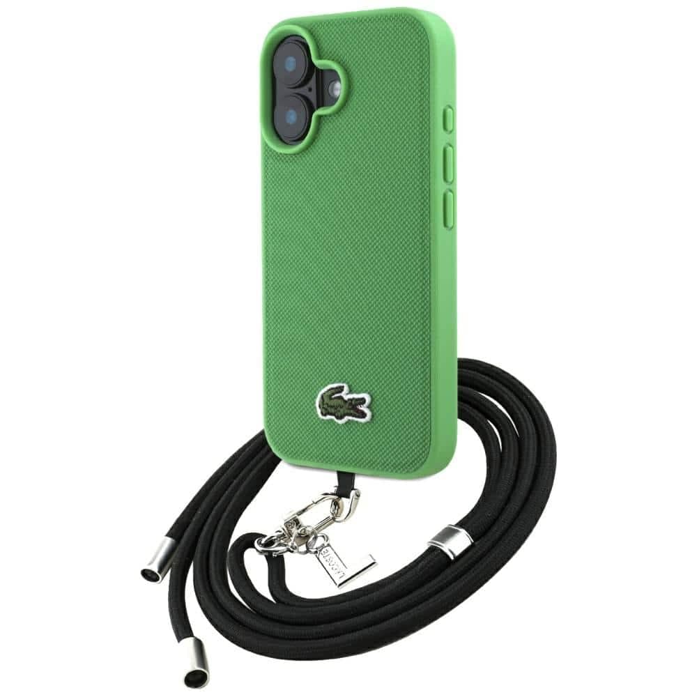 Lacoste Iconic Petit Pique Crossbody Cord MagSafe - θήκη για Apple iPhone 16 - Πράσινο