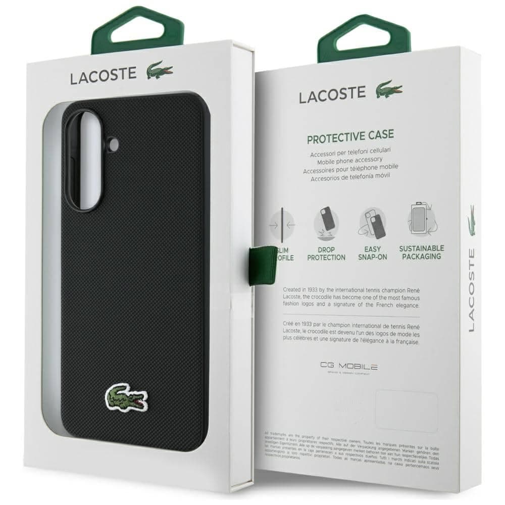 Lacoste Iconic Petit Pique Woven Logo - θήκη για Samsung Galaxy A56 - Μαύρο 7