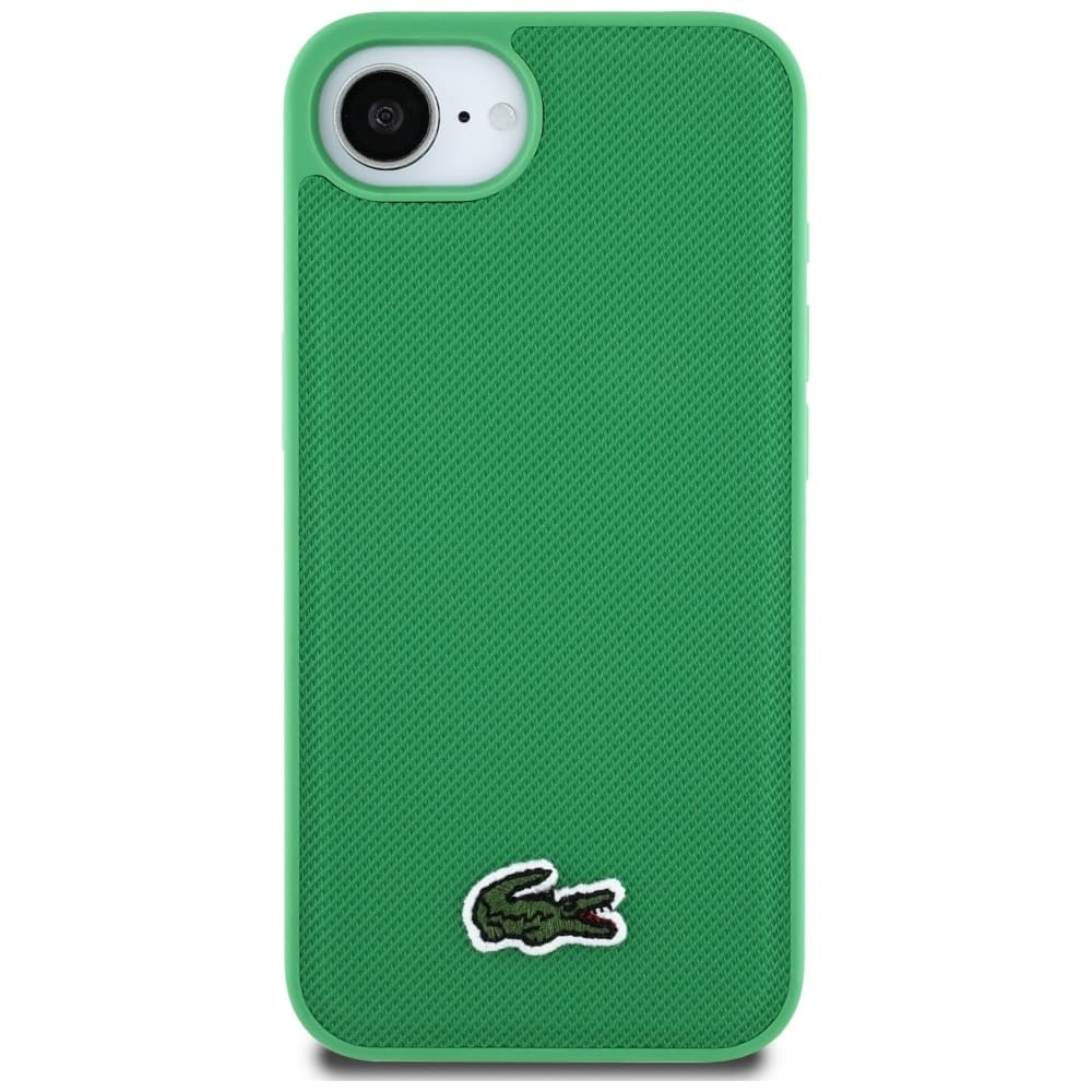 Lacoste Iconic Petit Pique Woven Logo MagSafe - θήκη για Apple iPhone 16e / 17e - Πράσινο 3